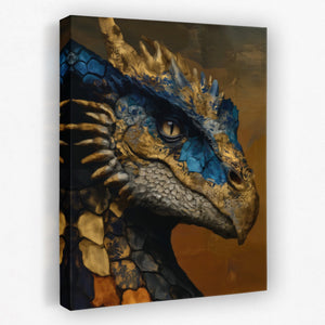Dragon's Sapphire Crown - Luxury Wall Art