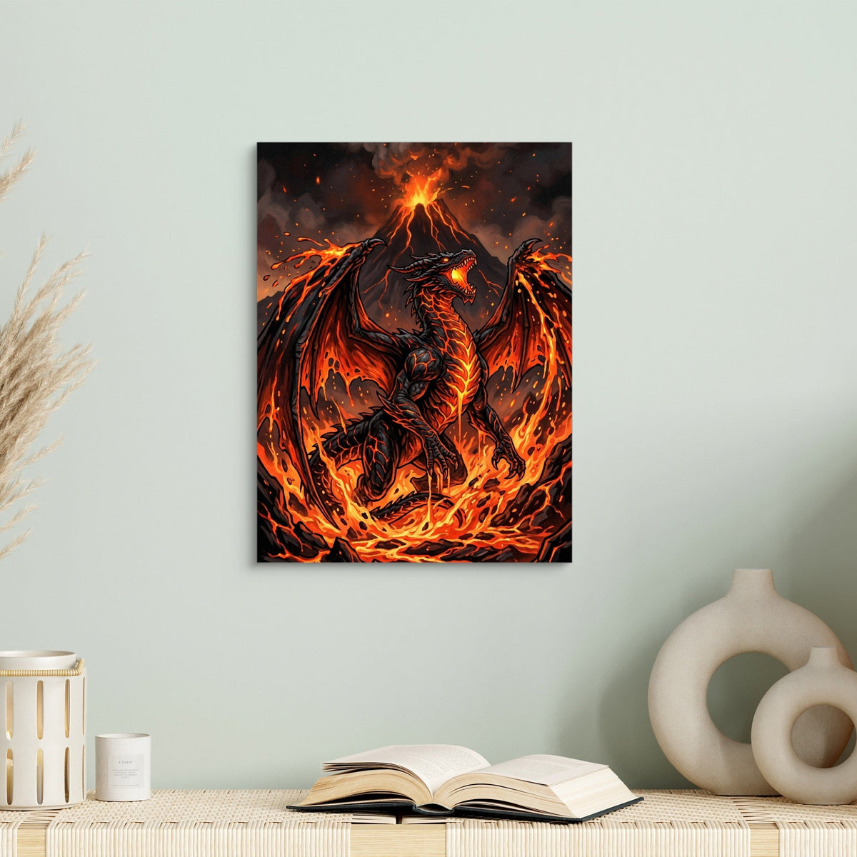 Dragon's Volcanic Roar - Luxury Wall Art