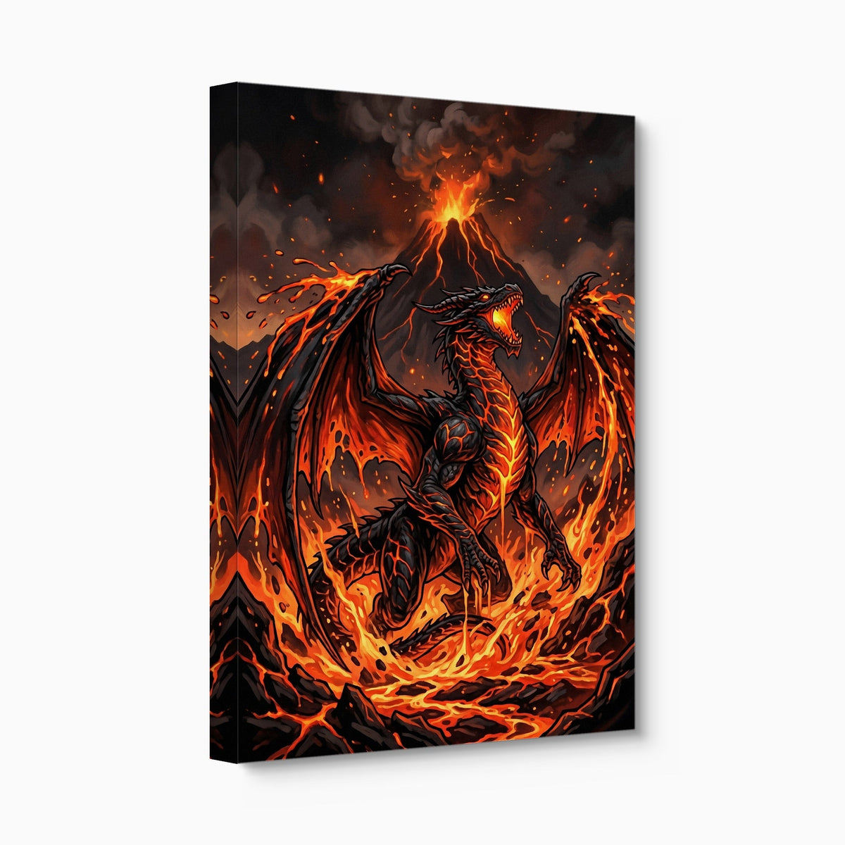 Dragon's Volcanic Roar - Luxury Wall Art