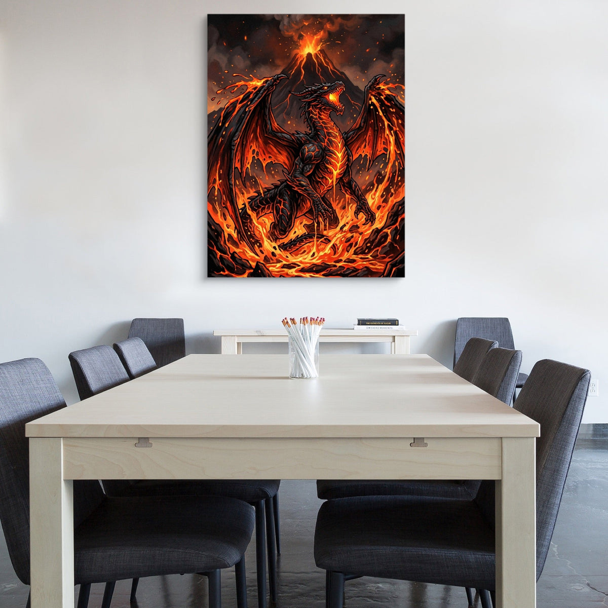 Dragon's Volcanic Roar - Luxury Wall Art