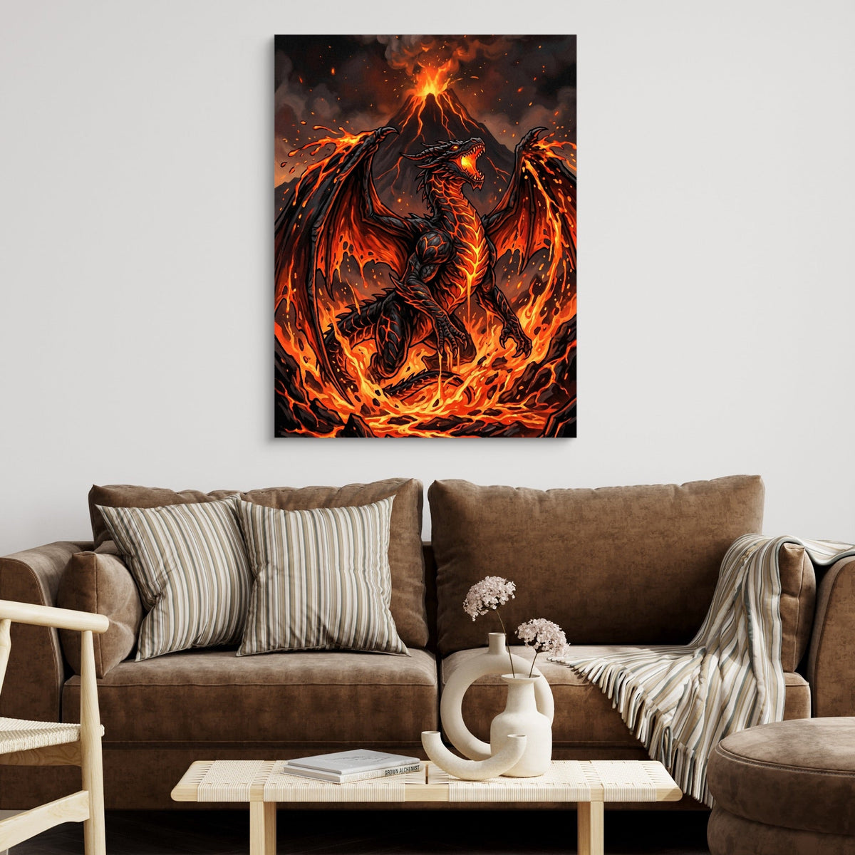 Dragon's Volcanic Roar - Luxury Wall Art