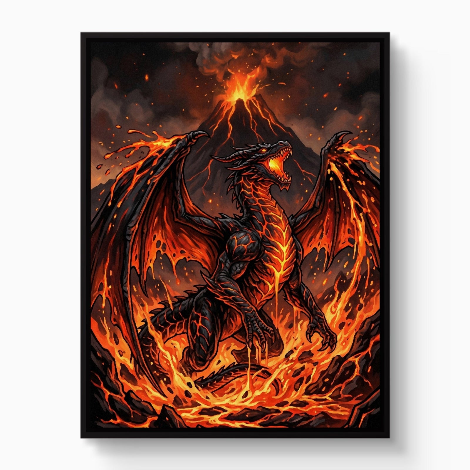 Dragon's Volcanic Roar - Luxury Wall Art