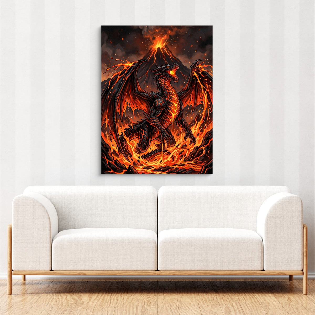 Dragon's Volcanic Roar - Luxury Wall Art