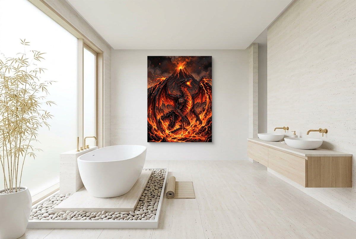 Dragon's Volcanic Roar - Luxury Wall Art