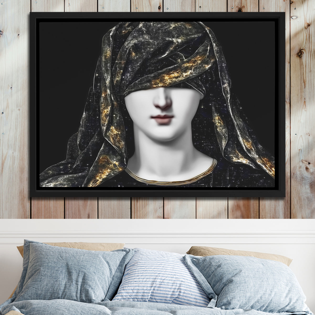 Draped Woman Mystique — Draped Woman Mystique Bed 2 Wood Panel 18