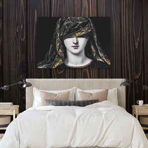Draped Woman Mystique — Draped Woman Mystique Bedroom with Wood Walls 36