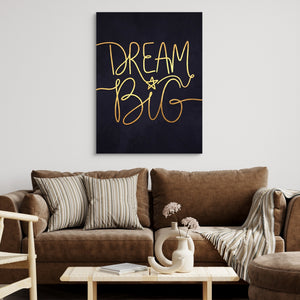 Dream Big — dream big sq brown couch 1port flush print