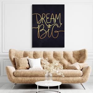 Dream Big — dream big sq brown living room 1port flush print