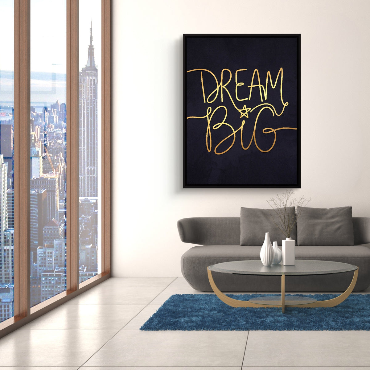 Dream Big — dream big sq nyc views 1port framed black