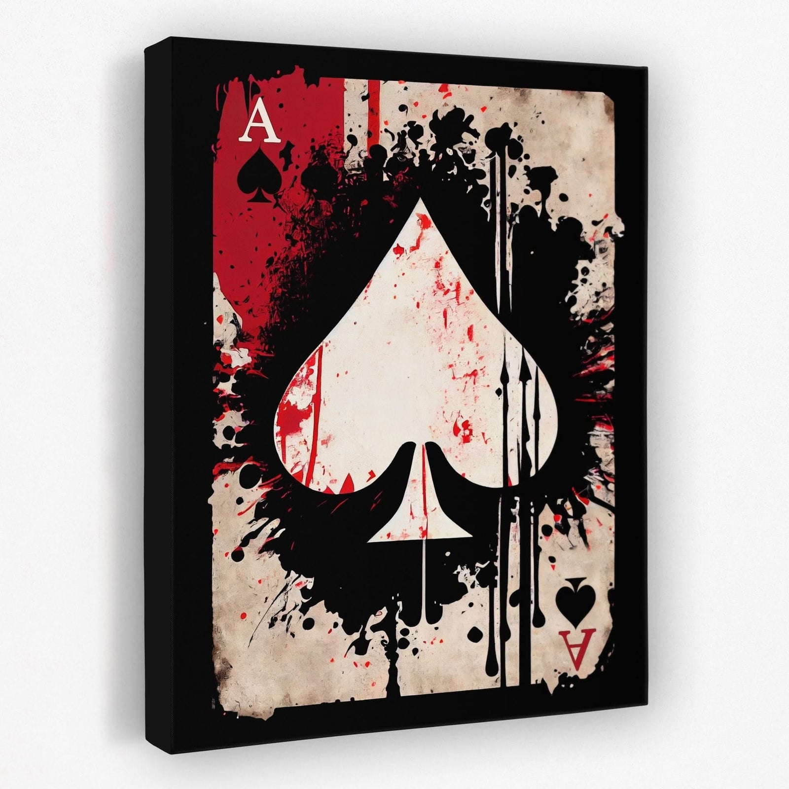Dripping Ace of Spades - Ace Of Spades Canvas Wall Art