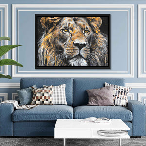 Dripping Gold Lion - Luxury Wall Art