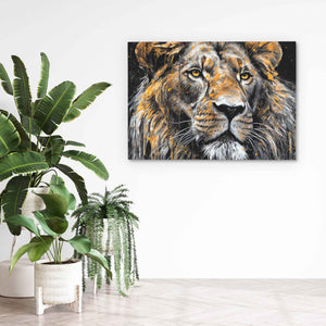 Dripping Gold Lion - Luxury Wall Art