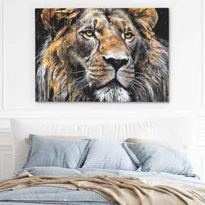 Dripping Gold Lion - Luxury Wall Art