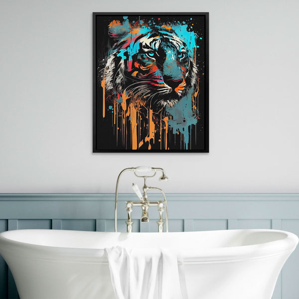 Dripping Stripes - Tiger Canvas Wall Art Print - Luxury Wall Art