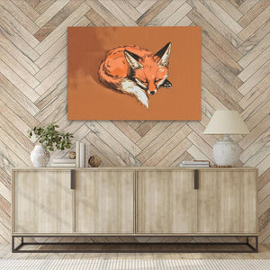 Drowsy Fox - Luxury Wall Art