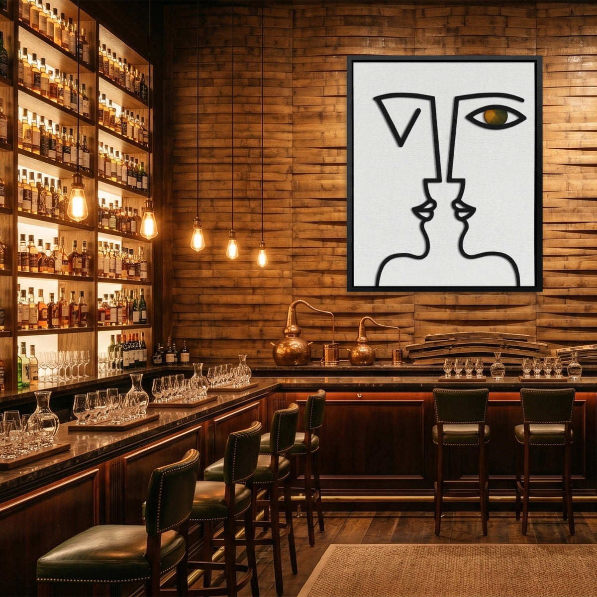 Dual Face Line - Luxury Wall Art