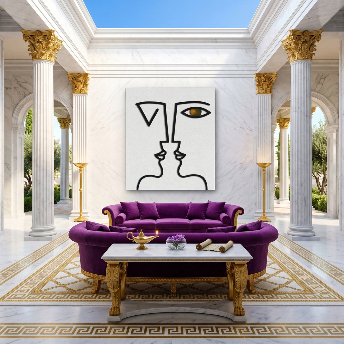 Dual Face Line - Luxury Wall Art