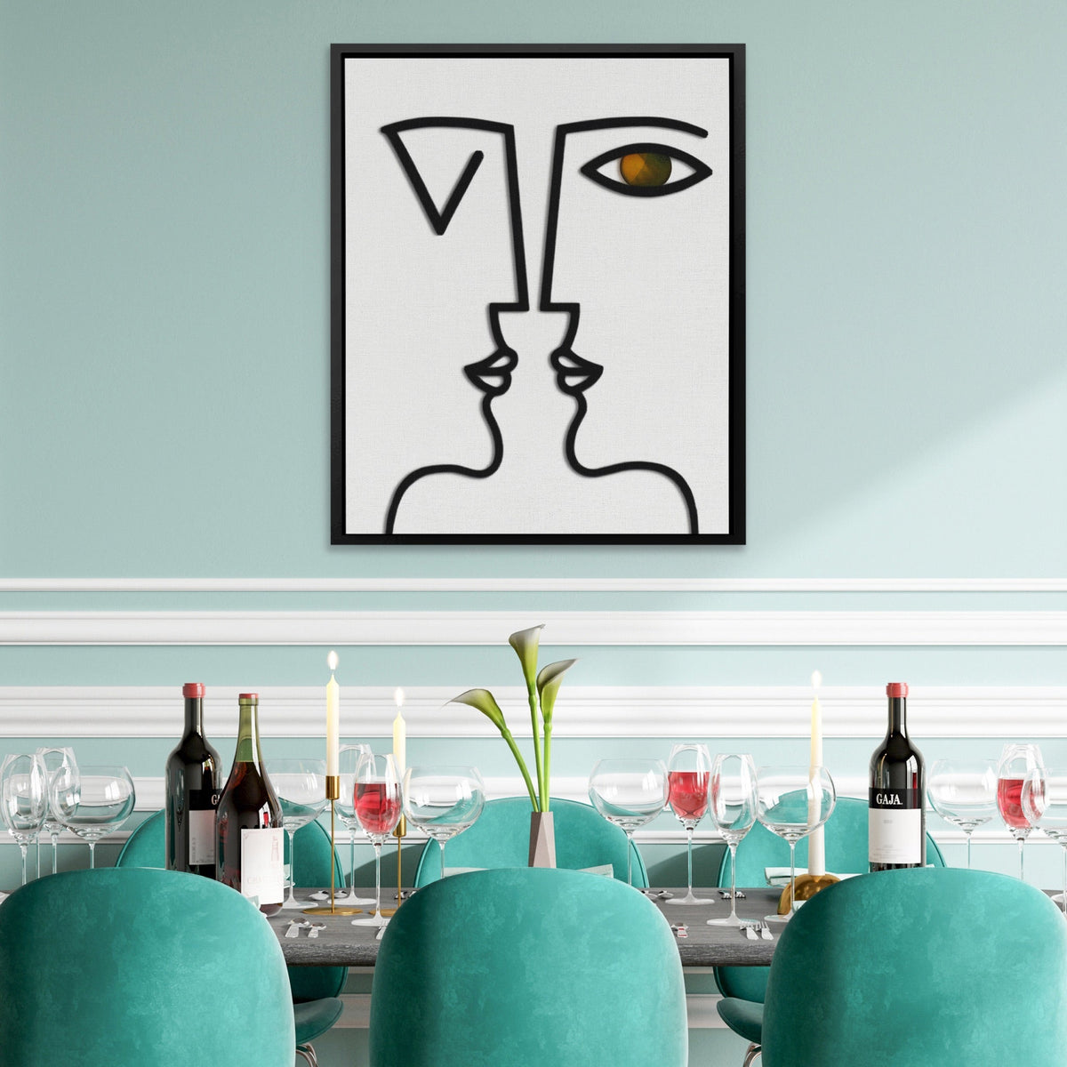 Dual Face Line - Luxury Wall Art