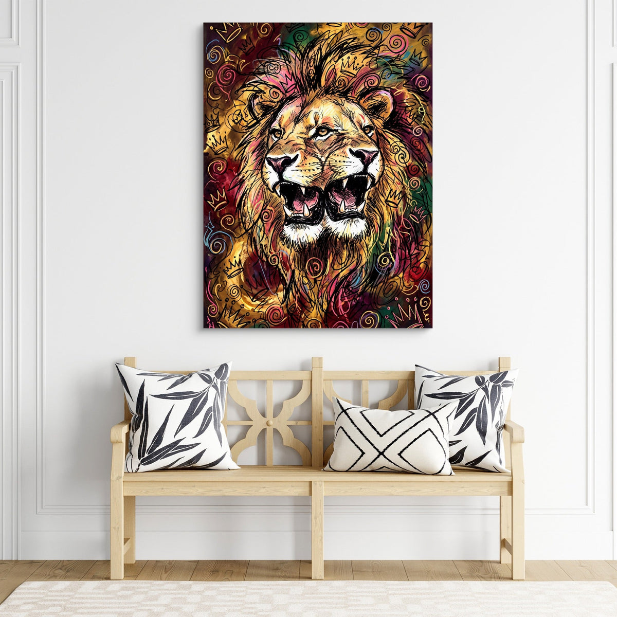 Dual Lion Fury - Luxury Wall Art
