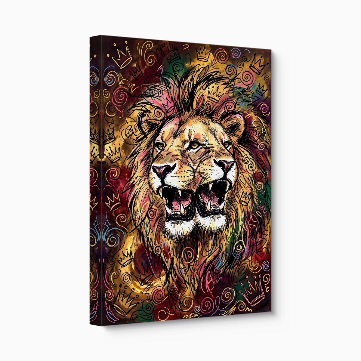 Dual Lion Fury - Luxury Wall Art