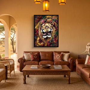 Dual Lion Fury - Luxury Wall Art