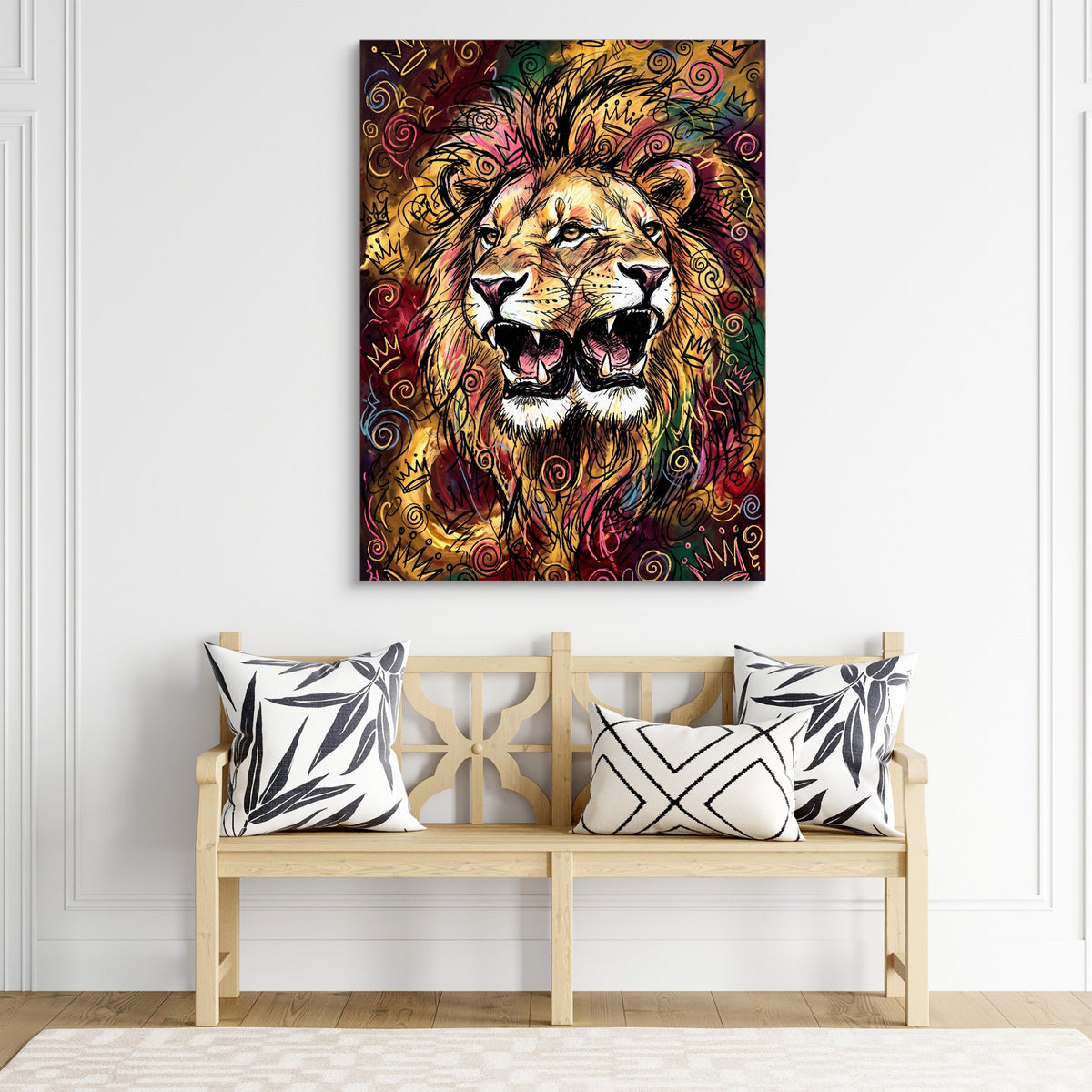Dual Lion Fury — dual lion fury sq living room chair 1port flush print