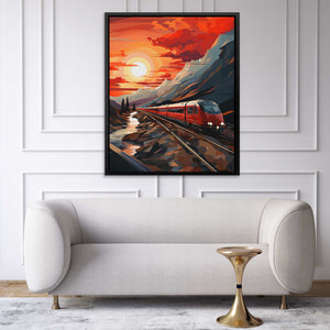 Dusk Railroad - Luxury Wall Art