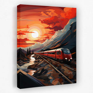 Dusk Railroad - Luxury Wall Art