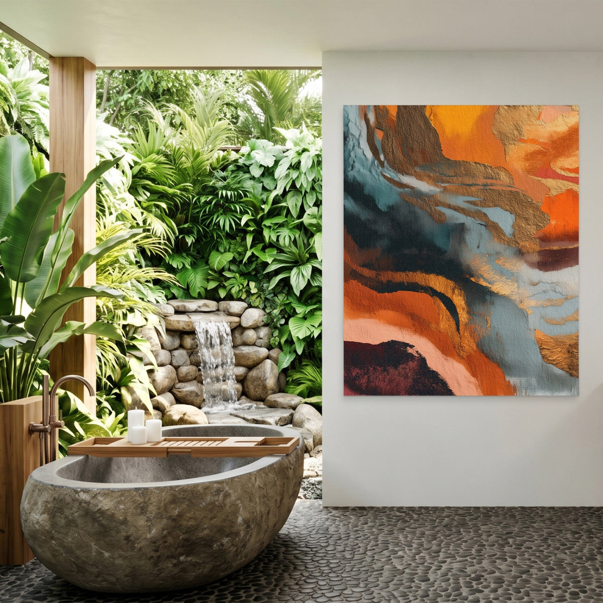 Dynamic Ink Wash - Luxury Wall Art