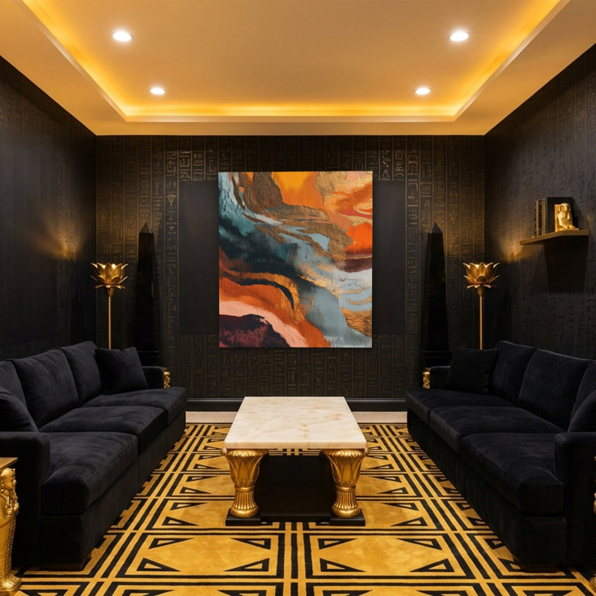 Dynamic Ink Wash - Luxury Wall Art