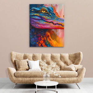 Crafty Crocodile Abstract Art - Luxury Wall Art 