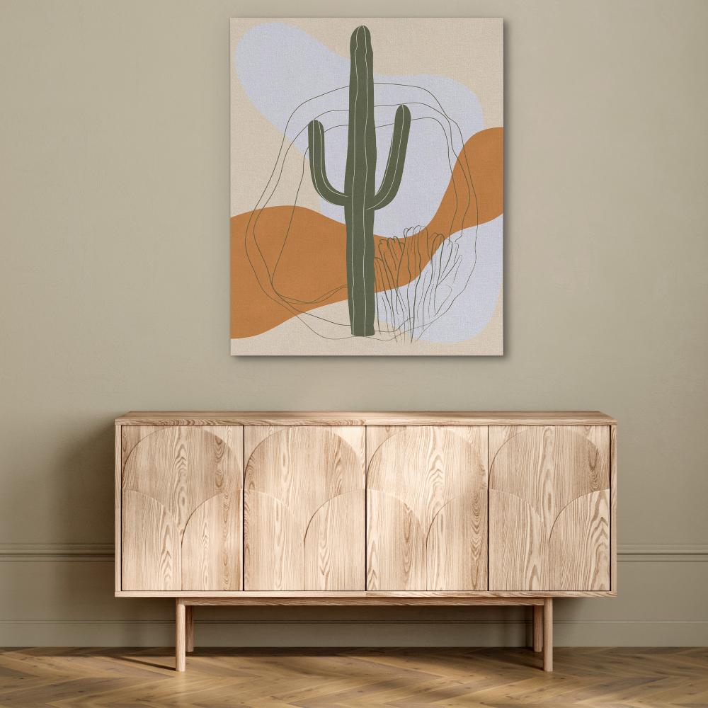 a picture of a cactus in a frame