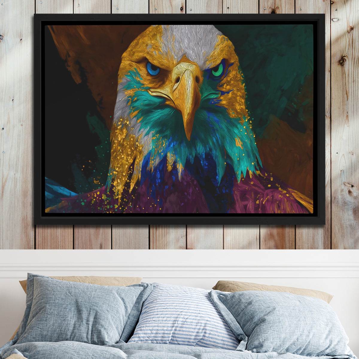 Eagle Burgundy Gold — Eagle Burgundy Gold Bed 2 Wood Panel 49