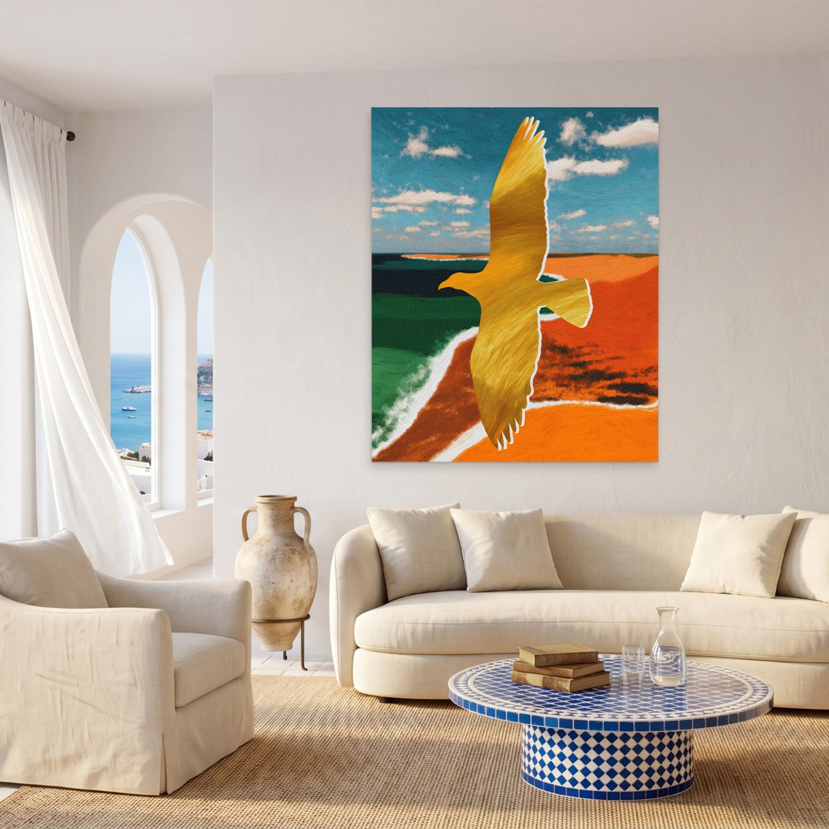 Eagle Geometric Coast - Luxury Wall Art