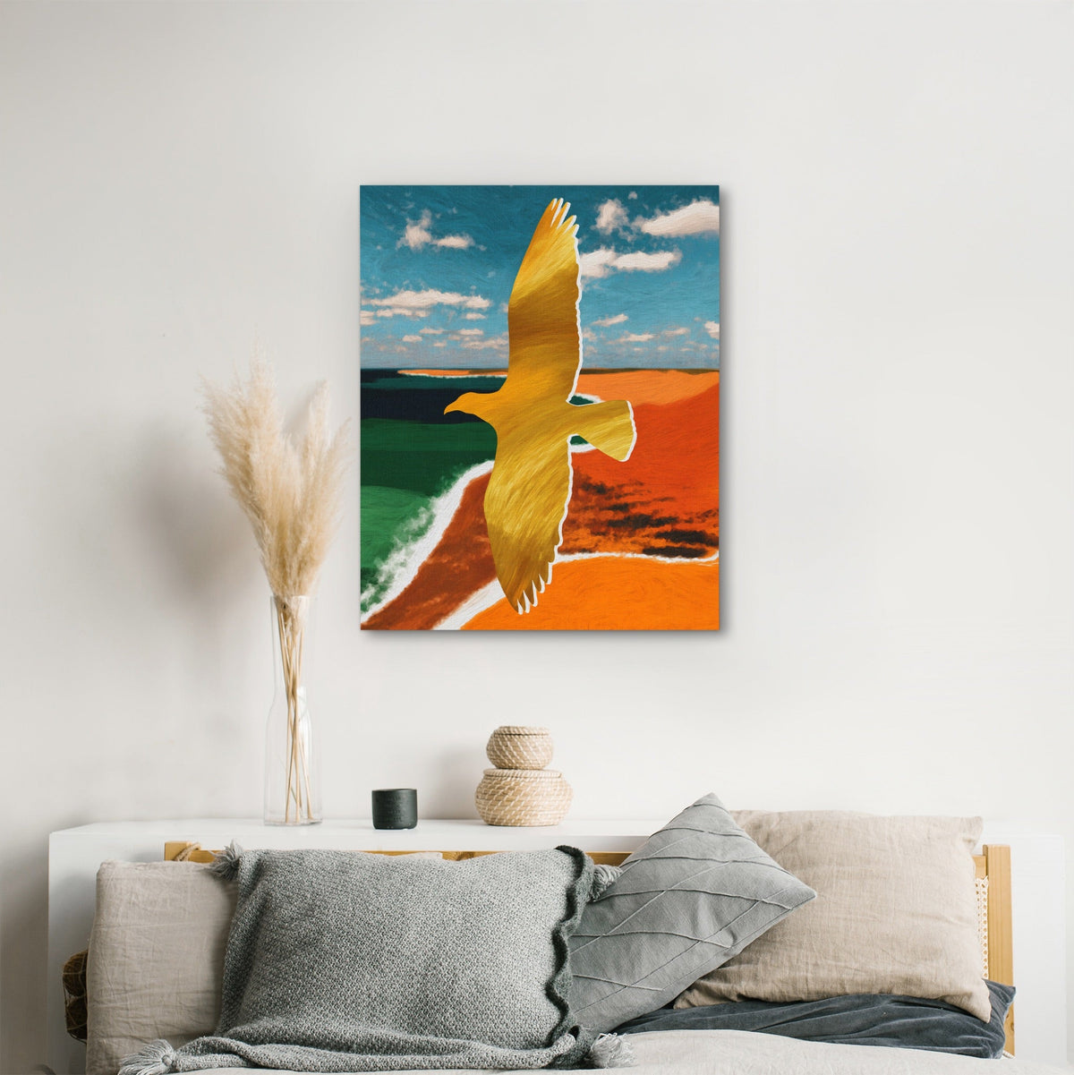 Eagle Geometric Coast - Luxury Wall Art