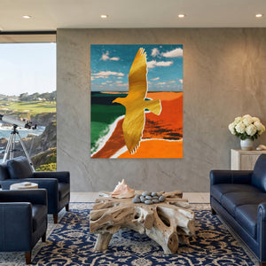 Eagle Geometric Coast - Luxury Wall Art