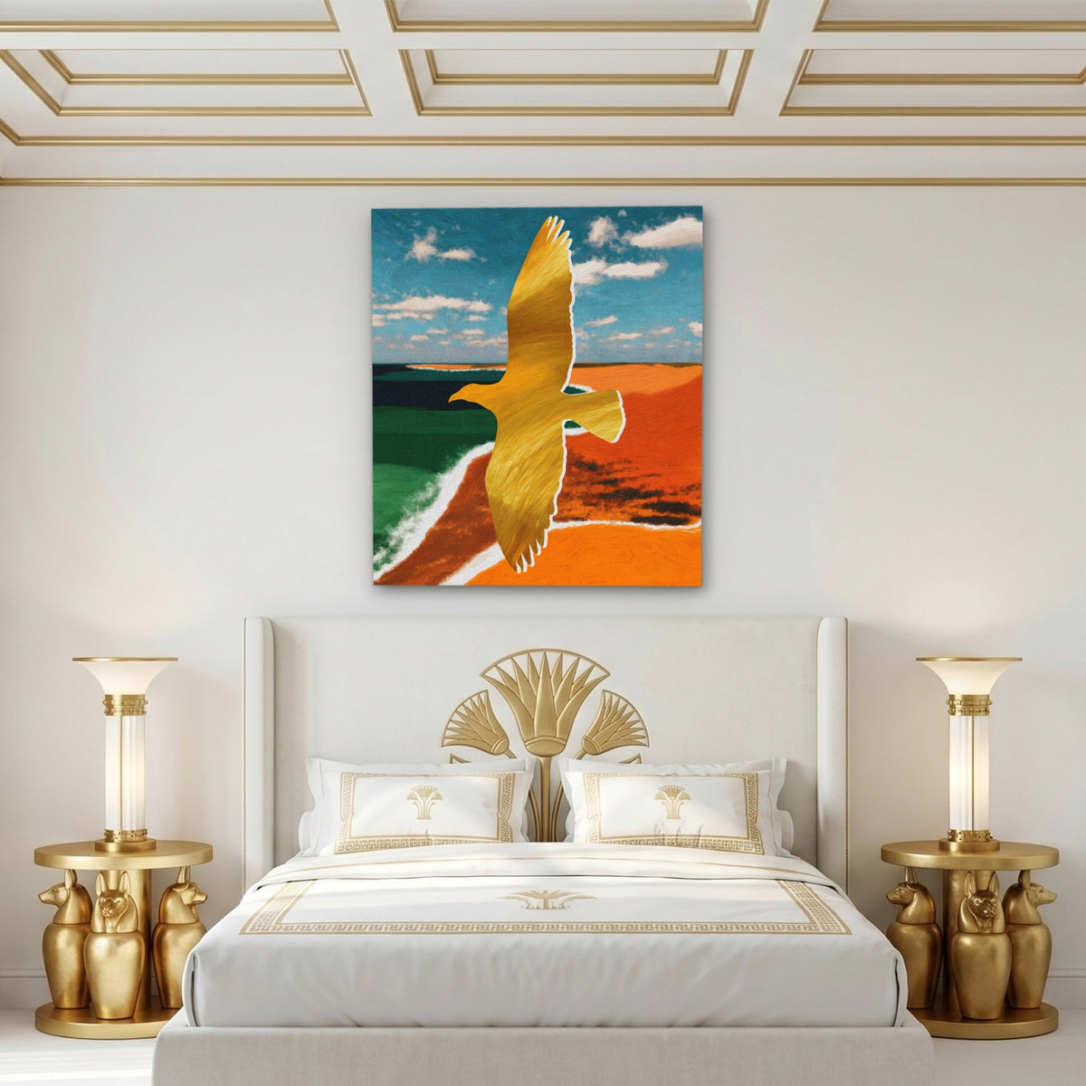 Eagle Geometric Coast - Luxury Wall Art