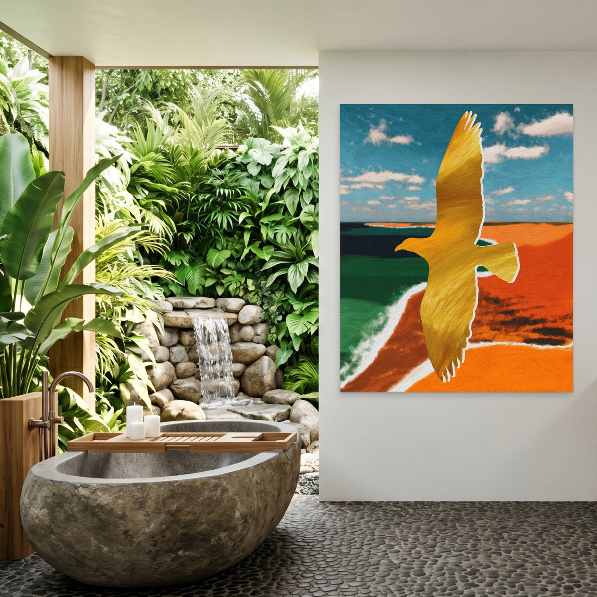 Eagle Geometric Coast - Luxury Wall Art