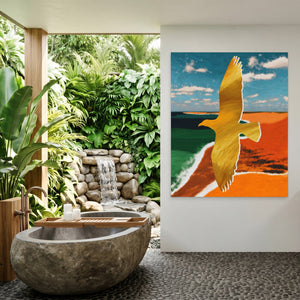 Eagle Geometric Coast - Luxury Wall Art