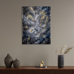 Eagle Golden Storm — eagle golden storm sq wall desk bird 1port flush print