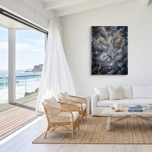 Eagle Golden Storm — eagle golden storm sq malibu beach 1port flush print