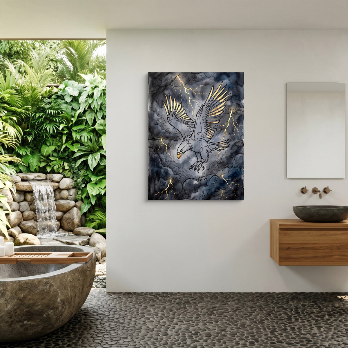 Eagle Golden Storm — eagle golden storm sq outdoor bathroom 1port flush print