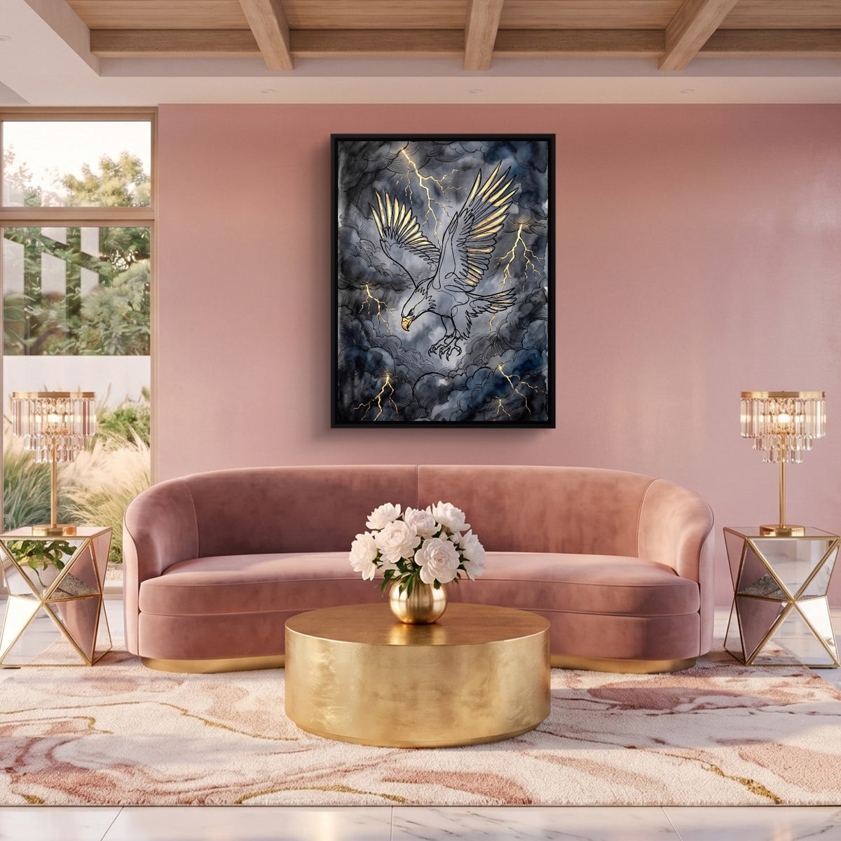 Eagle Golden Storm — eagle golden storm sq pink pleasure 1port framed black