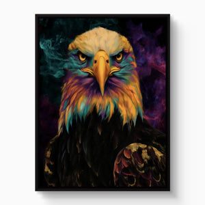 Eagle Jewel Tones — eagle jewel tones white studio framed black