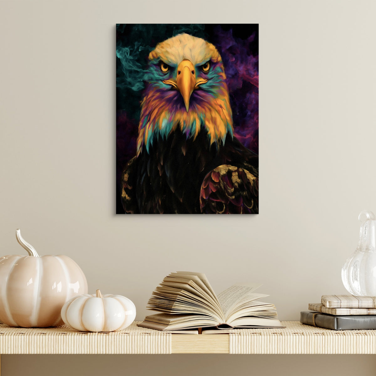 Eagle Jewel Tones — eagle jewel tones sq halloween wall 2 1port flush print