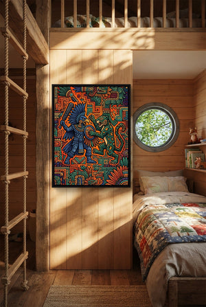 Eagle Warrior Clash - Luxury Wall Art