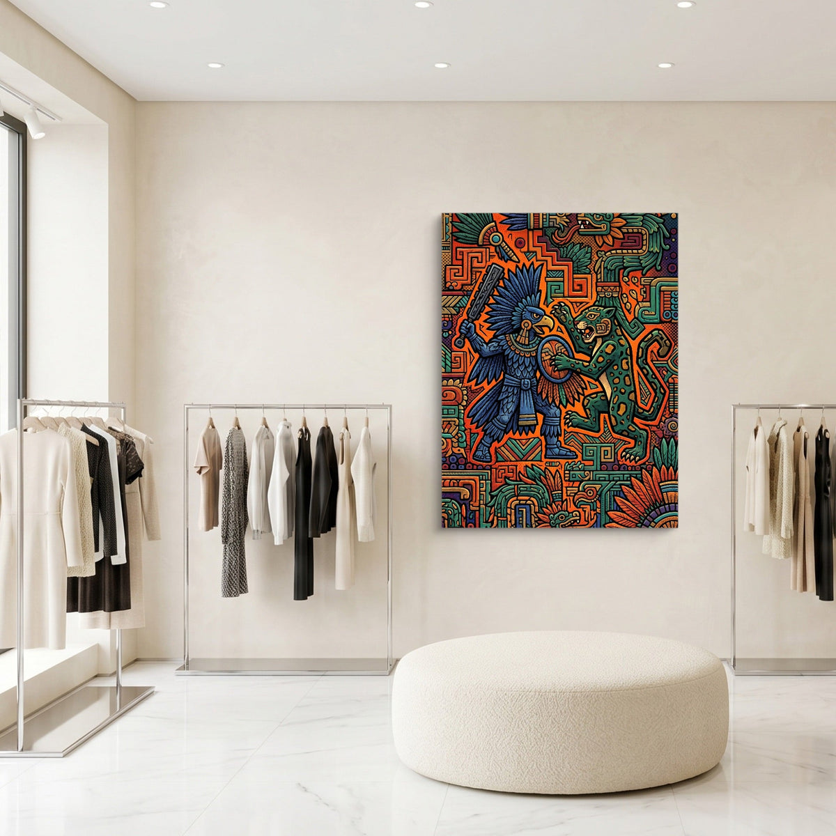 Eagle Warrior Clash - Luxury Wall Art