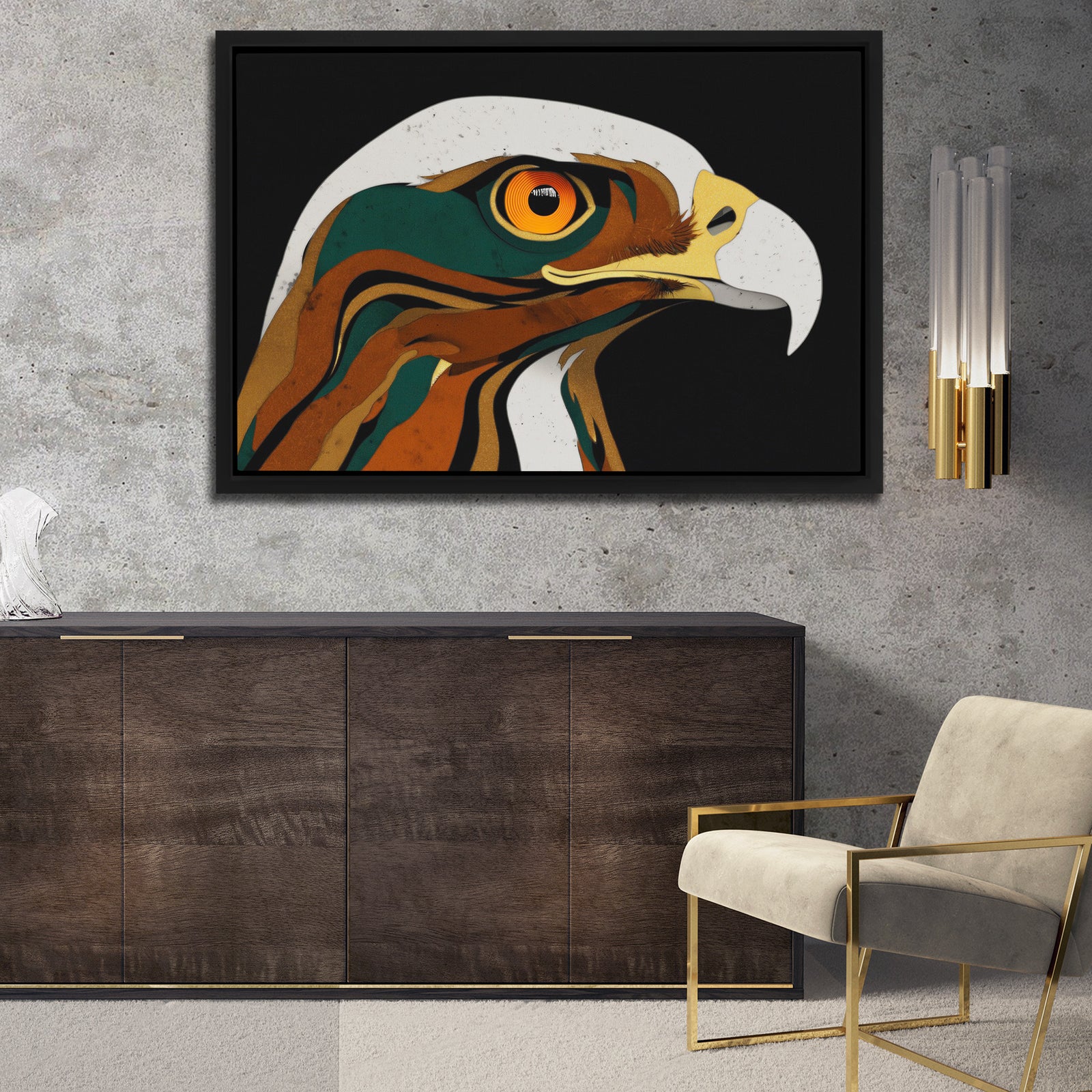 Eagles Amber Eye - Luxury Wall Art