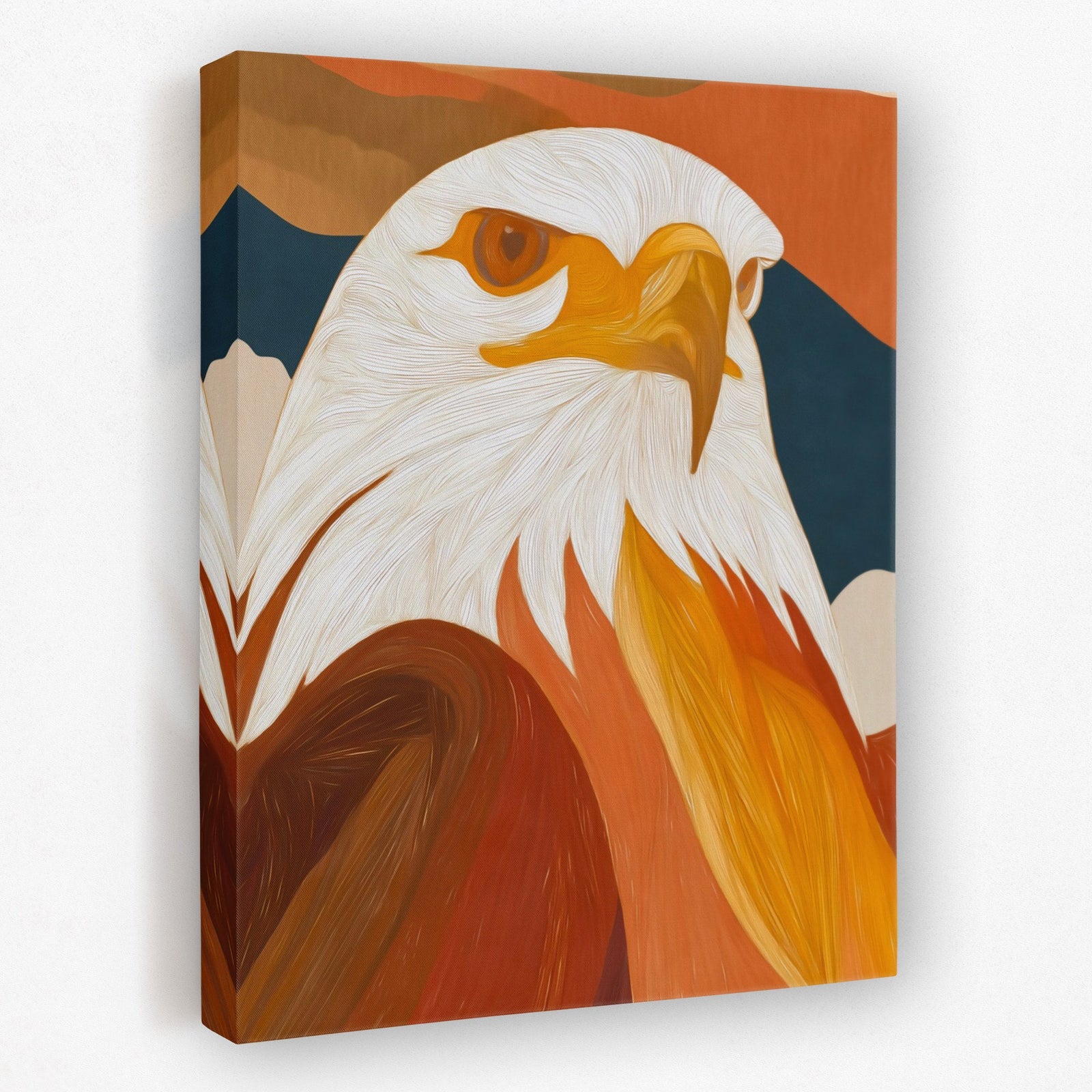Eagle's Amber Fire - Luxury Wall Art