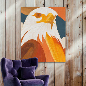Eagle's Amber Fire - Luxury Wall Art